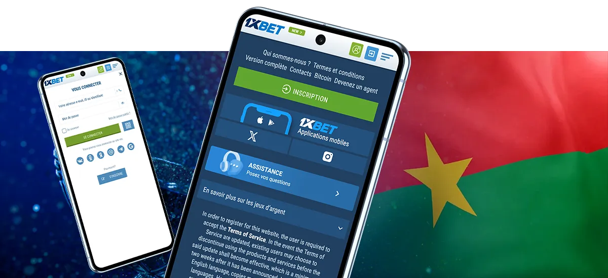 Comment s’inscrire à 1xBet Burkina Faso
