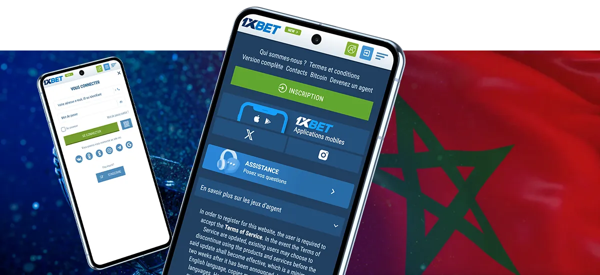 Comment s’inscrire à 1xBet Maroc