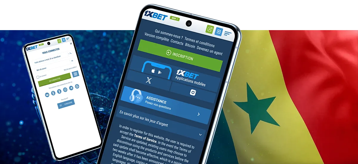 Comment s’inscrire à 1xBet Sénégal