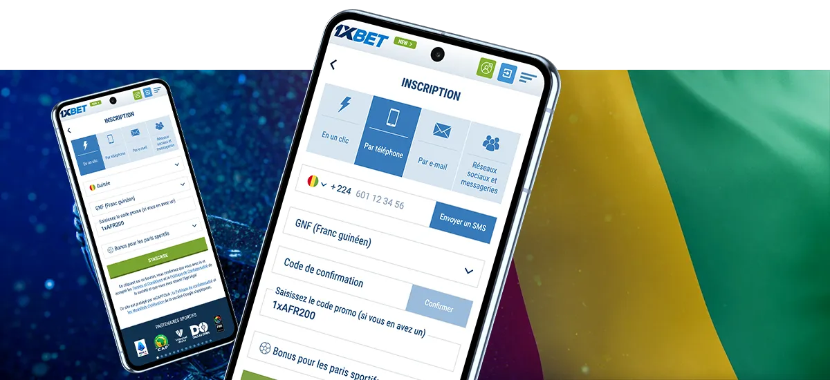 Guide d’inscription sur 1xBet