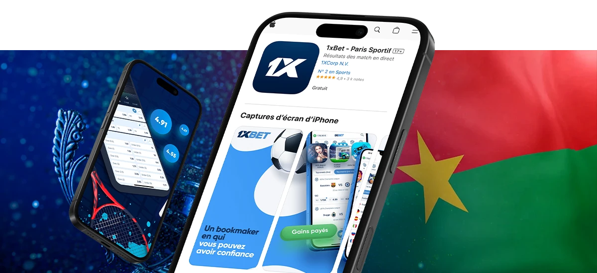 Installer 1xBet en Burkina Faso sur iOS