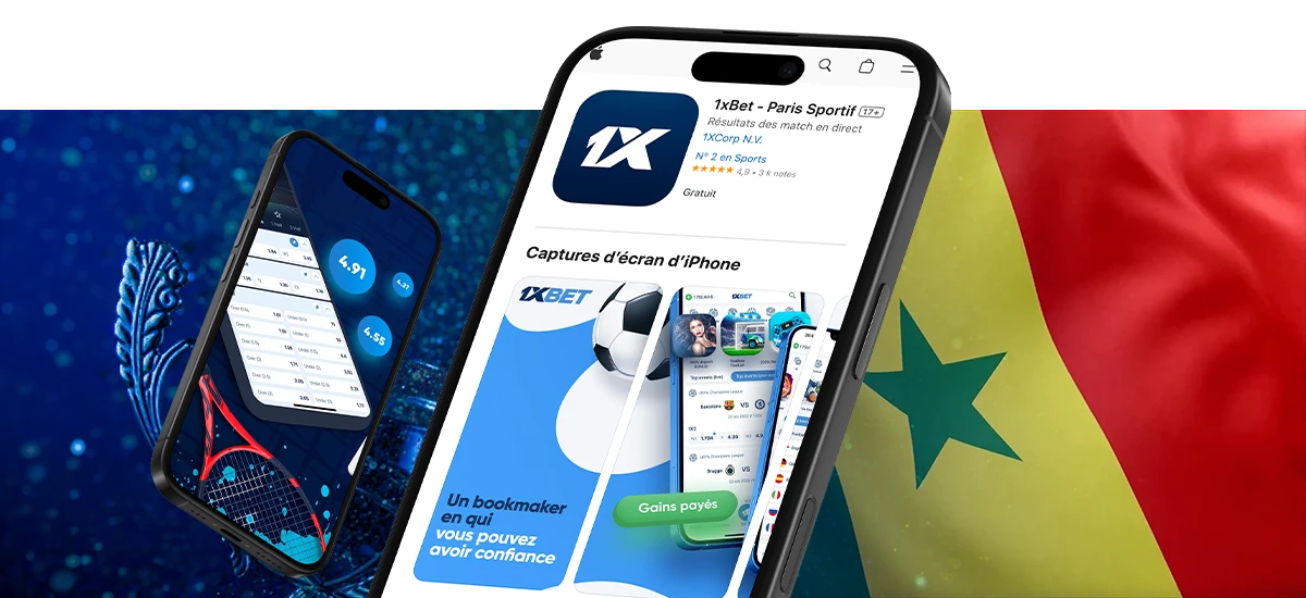 Installer 1xBet en Sénégal sur iOS