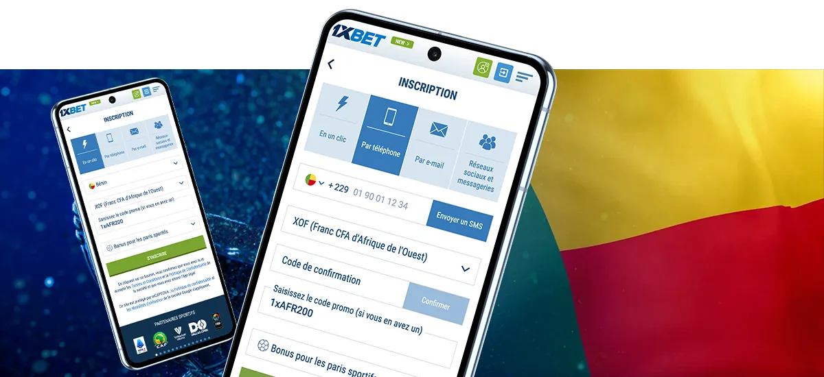 L’inscription sur 1xBet au Bénin